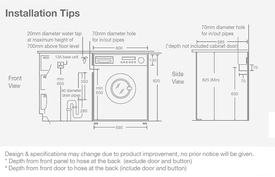 Front Loading Drum Washer Dryer AWF74141BU Whirlpool Hong Kong